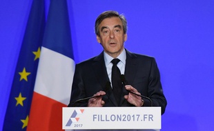 François Fillon à son QG parisien, le 1er mars 2017.