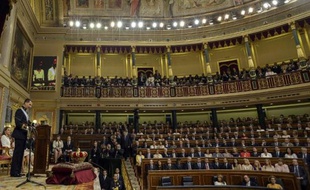 Le Congrès des députés à Madrid lors de l'intronisation du roi Felipe le 19 juin 2014