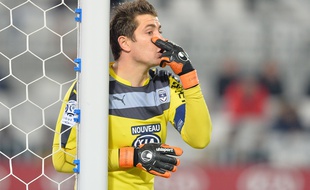 Cédric Carrasso, lors du match de Ligue 1 des Girondins face à Lille, le 16 janvier 2016. AFP PHOTO / NICOLAS TUCAT
