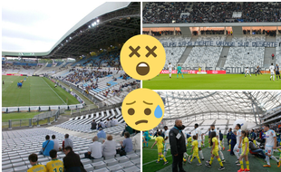 Les stades de Ligue 1 ces derniers mois, pas vraiment la joie
