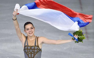 Adelina Sotnikova, le 20 février 2014 à Sotchi.