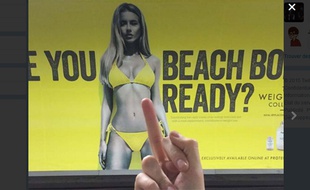 Campagne de publicité polémique pour des protéines.
