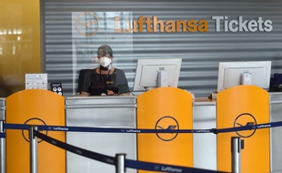 Un guichet Lufthansa à Munich, le 3 juin 2020.