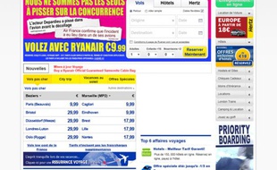 La campagne de pub de Ryanair suite à la médiatisation de l'«incident urinaire» de Gérard Depardieu, le 17 août 2011.