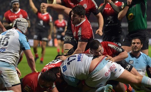 Julien Marchand, le capitaine du Stade Toulousain contre l'Aviron Bayonnais, le 1er décembre 2019 au stade Ernest-Wallon.