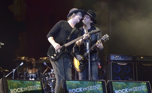 Pete Doherty et Carl Bârat le 29 août 2015 à Rock en seine
