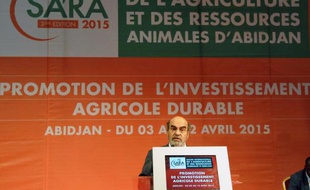 Le directeur général de la FAO, José Graziano da Silva, lors du Salon de l'agriculture et des ressources animales d'Abidjan, le 3 avril 2015