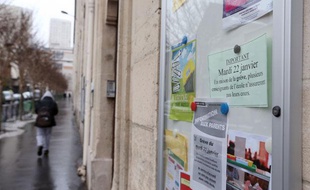 Une école en grève à Paris le 22 janvier 2013