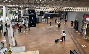 La gare de Rennes est encore bien déserte. Ici, le 18 juin 2020.