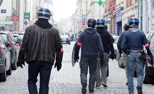 Illustration d'une intervention de la BAC de Rennes, ici en marge d'une manifestation contre la loi Travail.