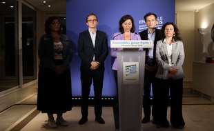 Allocution de l'ancienne ministre de la Sante et des Solidarités et candidate de La République en Marche (LREM) a la mairie de Paris Agnès Buzyn.