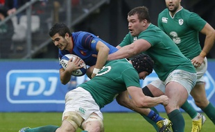 Le demi de mêlée Sébastien Bézy lors de France - Irlande, le 13 février 2016 à Saint-Denis.