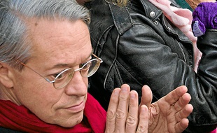 Frigide Barjot, dans la manifestation.