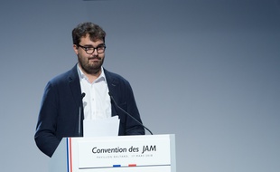 Le délégué général des Jeunes avec Macron (JAM) Martin Bohmert, à Nogent-sur-Marne le 17 mars 2018.