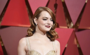 Emma Stone lors de la cérémonie des Oscars, le 27 février.