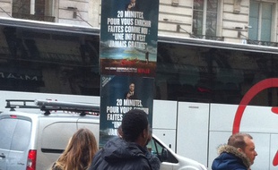 Les affiches publicitaires de Netflix pour promouvoir «Better Call Saul» en face des locaux de 20 Minutes.