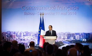 Le Président François Hollande à Bakou, en Azerbaïdjan, le 11 mai 2014.