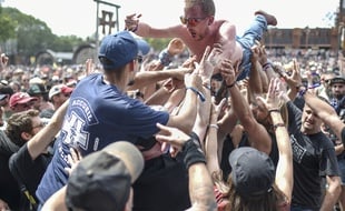 Sur le site du Hellfest 2019, à Clisson.