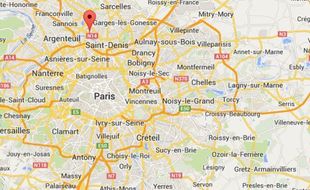 Epinay-sur-Seine. Capture d'écran Google Maps.