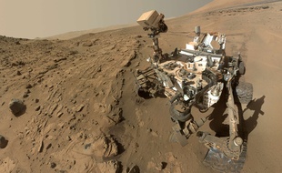 Un selfie du robot Curiosity, sur Mars, en avril 2014.