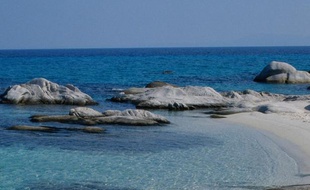 La plage d'une île grecque.
