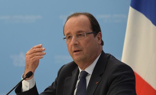 François Hollande lors d'une conférence au G20, à Saint-Pétersbourg (Russie), le 6 septembre 2013.