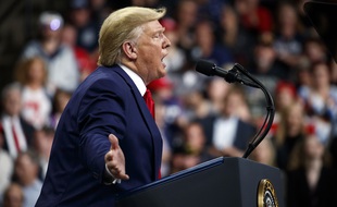 Donald Trump lors de la campagne électorale en octobre 2019
