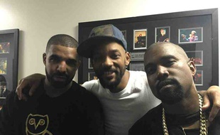 Les stars Drake, Will Smith et Kanye West en 2015