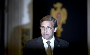 Le Premier ministre portugais Pedro Passos Coelho après sa rencontre avec le président portugais Anibal Cavaco Silva au palais présidentiel de Belem à Lisbonne, le 6 octobre 2015