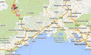 Google map de Millau (Aveyron).