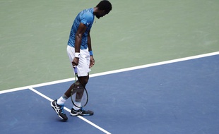 Gaël Monfils lors de la demi-finale de l'US Open perdue face à Novak Djokovic, le 9 septembre 2016.