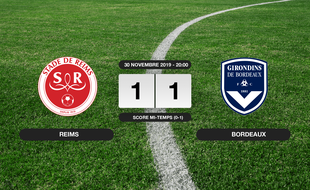 Ligue 1, 15ème journée: Match nul entre le Stade de Reims et Bordeaux (1-1)
