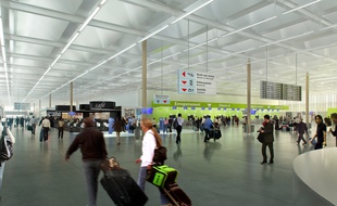 Image de synthèse du futur aéroport de Notre-Dame-des-Landes.