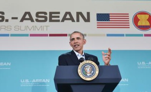 Le président américain Barack Obama au sommet de l'Asean à Rancho Mirage, en Californie le 16 février 2016