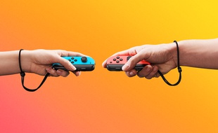 Les deux petits Joy-Con illustrent le caractère convivial de la Nintendo Switch.