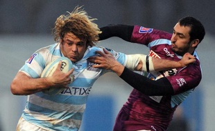 Le pilier du Racing-Metro, Andrea Lo Cicero, le 3 janvier 2010 à Colombes contre Bourgoin.