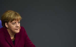 La chancelière allemande Angela Merkel lors d'une session parlementaire à Berlin, le 15 octobre 2015