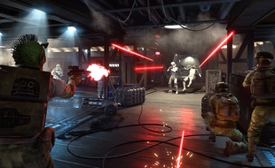 Des batailles au pistolet laser dans Star Wars Battlefront.