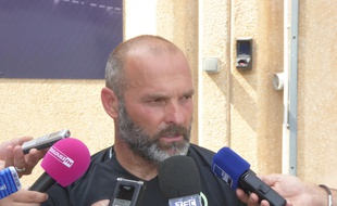 Pascal Dupraz, l'entraîneur du TFC, lors de la reprise de l'entraînement, le 22 juin 2017 au centre technique du Stadium de Toulouse.
