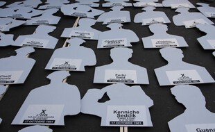 Lors des commémorations à Paris en 2011 du massacre d'Algériens le 17 octobre 1961 (illustration).