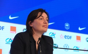 Corinne Diacre en conférence de presse, le 26 février 2020.
