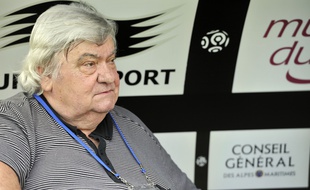 Louis Nicollin, le président de Montpellier, lors d'un match à Nice en septembre 2016.