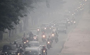 Pollution atmosphérique à Singapour le 16 septembre 2014