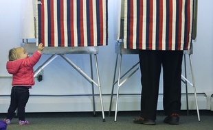 Un bureau de vote en Alaska, pour les Midterms 2014, le 4 novembre.