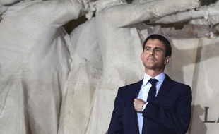 Manuel Valls lors d'une cérémonie au Panthéon, à Paris, le 25 juin 2014.