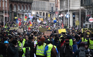 A Toulouse, lors de l'acte 12 des «gilets jaunes».