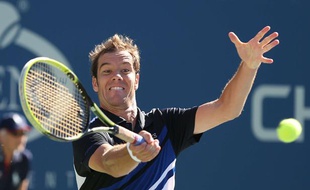 Richard Gasquet lors de son quart de finale à l'US Open 2013 le 4 septembre 2013.