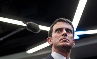Le Premier ministre Manuel Valls à Gennevilliers le 10 avril 2014