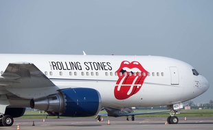 L'avion privé des Rolling Stones, ici aux Pays-Bas le 16 octobre 2017.