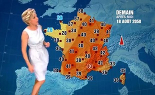 La fausse météo d'Evelyne Dhéliat.